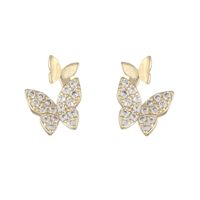 Conjunto De Aretes De Estrella De Cinco Puntas Con Mariposa De Diamantes main image 6