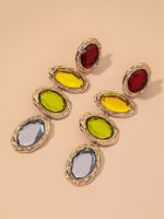 Colored Diamond Long Earrings main image 5