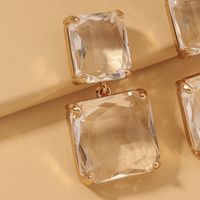 Transparent Square Crystal Earrings main image 5