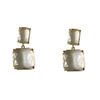 Transparent Square Crystal Earrings main image 6