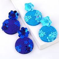 Fashion Flower Rice Bead Earrings main image 1