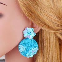 Fashion Flower Rice Bead Earrings main image 6