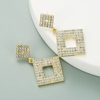 Korean New Geometric Super Flash Diamond Earrings main image 5
