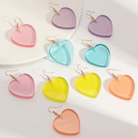 Fashion Sweet Cute Candy Color Love Earrings main image 2