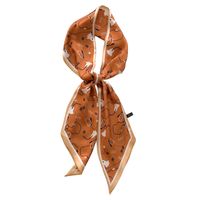 Spring And Autumn Korean Style Versatile Double-sided Thin Narrow Long Scarf Women's Leopard Print Scarf Ribbon Summer Decorative Scarf Dual-use Thin main image 3