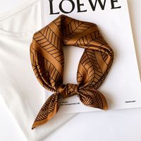 New Fashion Plain Crepe Square Scarf main image 3