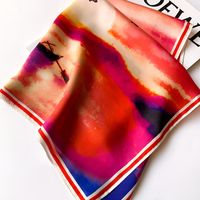 Oil Painting Sunset Silk Scarf main image 5