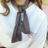 Korean Pure Color Retro Scarf Tie main image 3