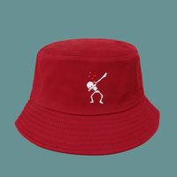 New Fashion Red Sunshade Love Skull Fisherman Hat sku image 3