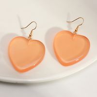 Fashion Sweet Cute Candy Color Love Earrings sku image 4