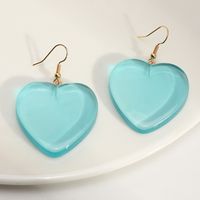 Fashion Sweet Cute Candy Color Love Earrings sku image 5