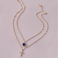 Collier Pendentif Coeur En Alliage main image 1