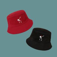 New Fashion Red Sunshade Love Skull Fisherman Hat main image 6