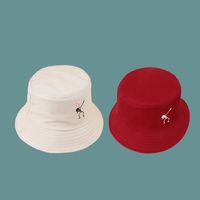 Nouveau Chapeau De Pêcheur De Crâne D'amour De Parasol Rouge De Mode main image 5