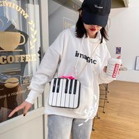 Funny Small Square Bag 2021 Spring New Women's Bag Fashion Korean Style Sewing Thread Shoulder Crossbody Piano Keys Small Bag main image 5