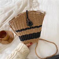 2021 Summer Straw Woven Messenger Bag Fashion Seaside Vacation Beach Bag sku image 1