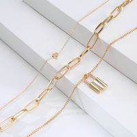 Thick Chain Lock Multilayer Necklace main image 5