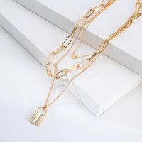 Thick Chain Lock Multilayer Necklace main image 6