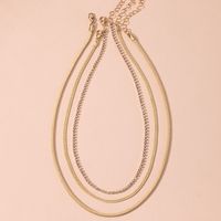Creative Fashion Simple Multilayer Metal Necklace main image 1