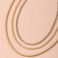 Creative Fashion Simple Multilayer Metal Necklace main image 3