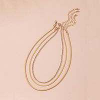 Creative Fashion Simple Multilayer Metal Necklace main image 4