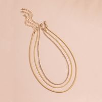 Creative Fashion Simple Multilayer Metal Necklace main image 5