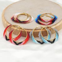 Fashion Ethnic Style Exaggerated Hoop Earrings main image 3