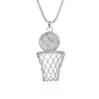 Fashion Diamond Basketball Frame Necklace sku image 1