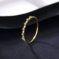 925 Silver Simple Fashion Zircon Ring main image 4
