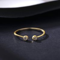 S925 Silver Inlaid Zircon Open Ring main image 5