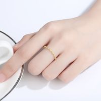 Korean S925 Silver Ring Simple Concave-convex Ring main image 3