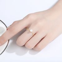 S925 Silver Plated Fashion Pearl Ring main image 3