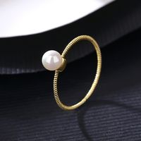 S925 Silver Plated Fashion Pearl Ring main image 5