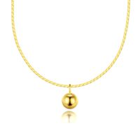 925 Silber Einfache Mode Goldene Halskette main image 1