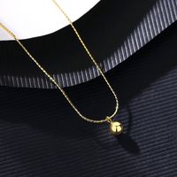 925 Silber Einfache Mode Goldene Halskette main image 4
