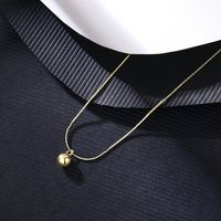 925 Silber Einfache Mode Goldene Halskette main image 5