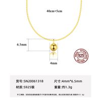 925 Silber Einfache Mode Goldene Halskette main image 6