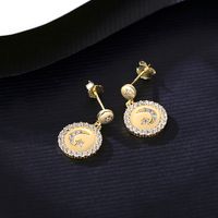 S925 Silver Zircon Star And Moon Earrings main image 4