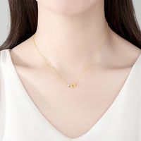 S925 Silver Gold Plated Simple Box Pendant Necklace main image 3
