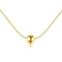 S925 Silver Gold Ball Titanium Steel Necklace main image 1