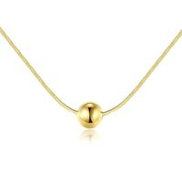 S925 Silver Gold Ball Titanium Steel Necklace main image 2