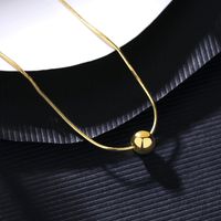 S925 Silver Gold Ball Titanium Steel Necklace main image 4