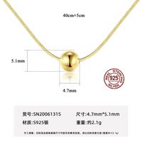 S925 Silver Gold Ball Titanium Steel Necklace main image 6