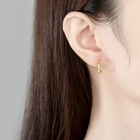 S925 Silver C-type Simple Earrings main image 3