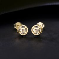 S925 Silver New Fashion Inlaid Zirconium Earrings sku image 1