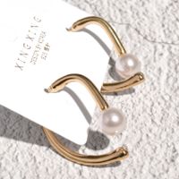 Fashion Metal Pearl Earrings main image 5