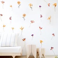 New Literary Watercolor Flowers Wall Stickers main image 1