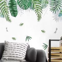 New Tropical Green Leaf Wall Stickers main image 1
