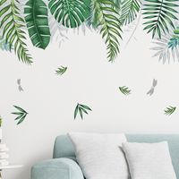 New Tropical Green Leaf Wall Stickers main image 3