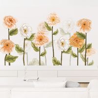Pastoral Style Yellow And White Flowers Skirting Wall Stickers main image 3